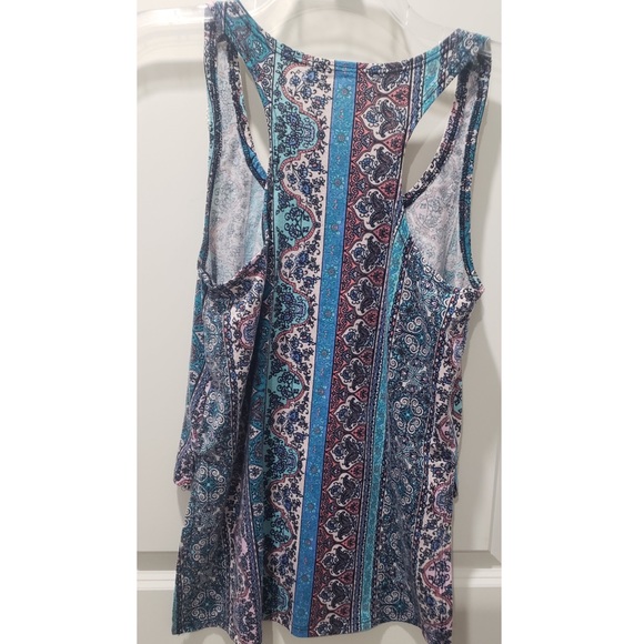 Hi-Low Abstract Print Tank Top - Picture 2 of 3